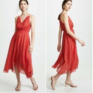 Joie Matalina Crinkle Silk Halter Dress